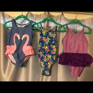3 swimsuits 24M and 2T Carter’s Circo Ralph Lauren